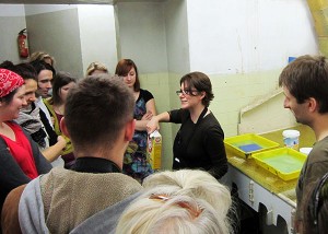 Tracy Templeton Performing Printmaking Lecture and Demo in Warsaw, Poland